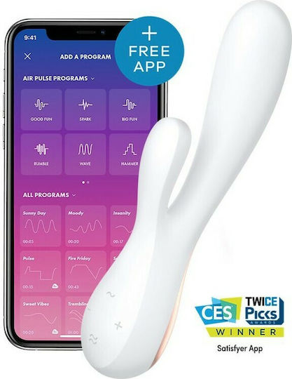 Satisfyer Mono Flex Δονητής Rabbit 20.4cm White