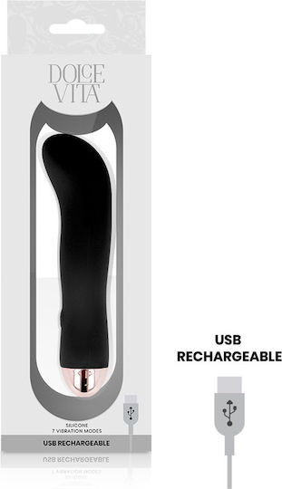 Dolce Vita Rechargeable Vibrator Two Mini Δονητής G-Spot 13.2cm Black