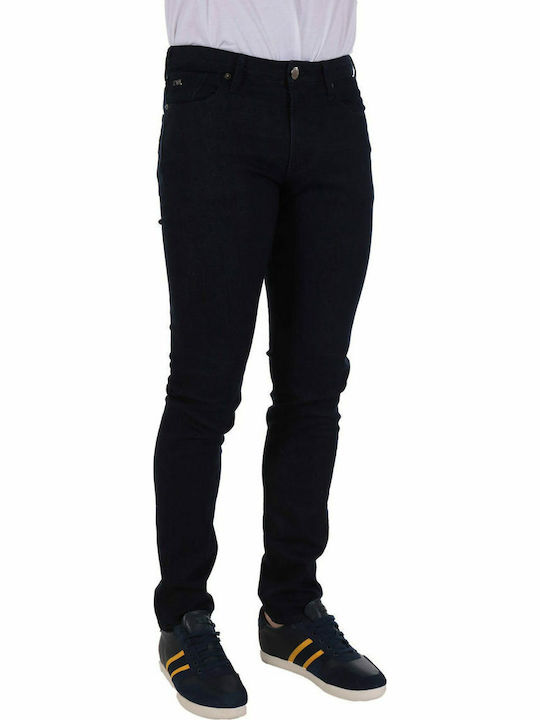 Men's Jeans Pants Elastic with Slim Fit Navy Blue