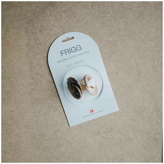 Frigg Moon Pacifiers Rubber with Case CreamSage for 6-18 months 2pcs
