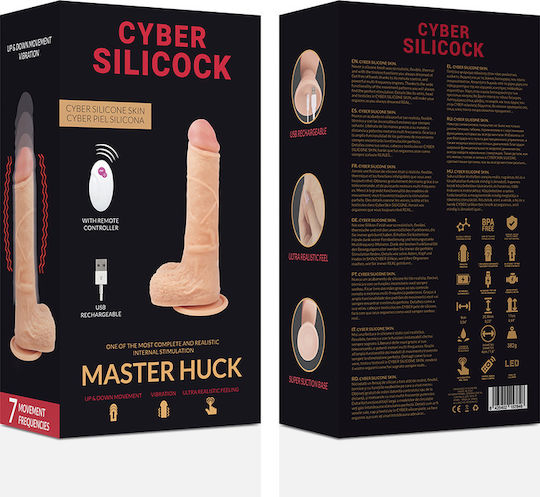 Cyber Silicock Ρεαλιστικός Δονητής με Απομακρυσμένο Έλεγχο 21cm Flesh