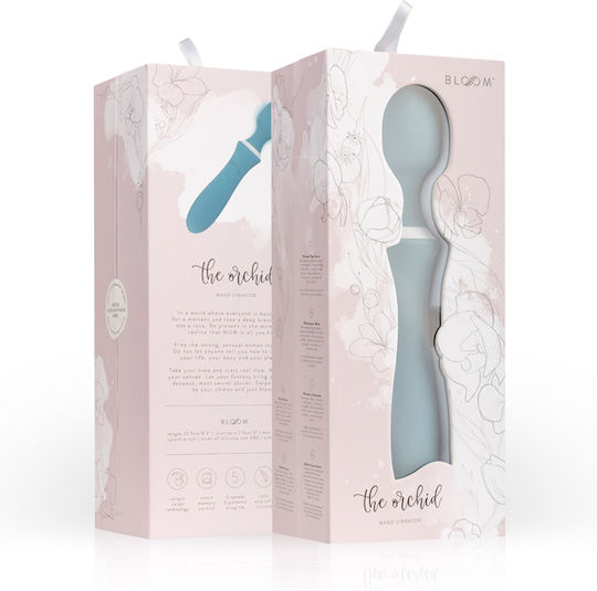 BMS Factory Bloom The Orchid Mini Δονητής Μασάζ 25.4cm Aqua