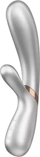 Satisfyer Hot Lover Vibrator Rabbit 20cm Silver