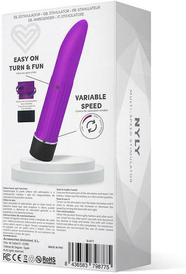 LateToBed Nyly Classic Vibrator 13.5cm Purple