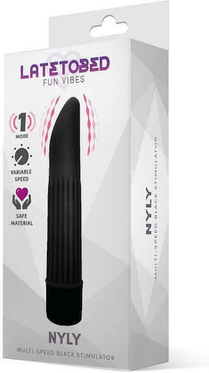 LateToBed Nyly Mini Κλασικός Δονητής 13.5cm Black