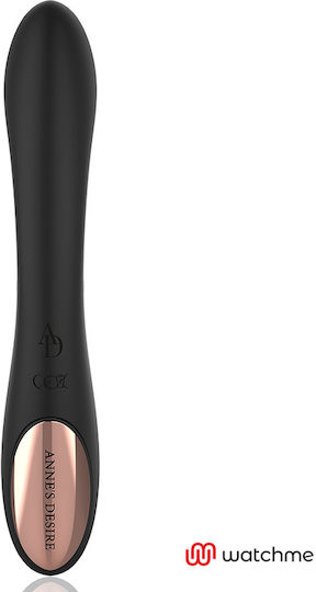 Dream Love Anne's Desire Curve G-spot Wireless Technology WatchMe Vibrator G-Spot with Remote Control 20cm Black