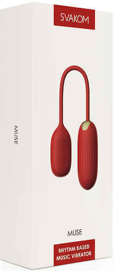 Svakom Muse Bluetooth Vibrating Egg Вибратор Яйца 8см Червено
