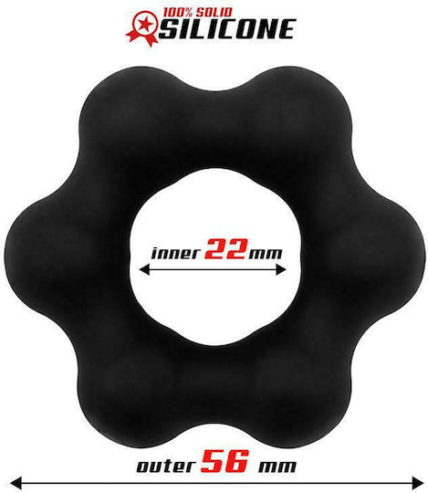 IntoYou Liquid Silicone Cock Ring 2.2 cm Black