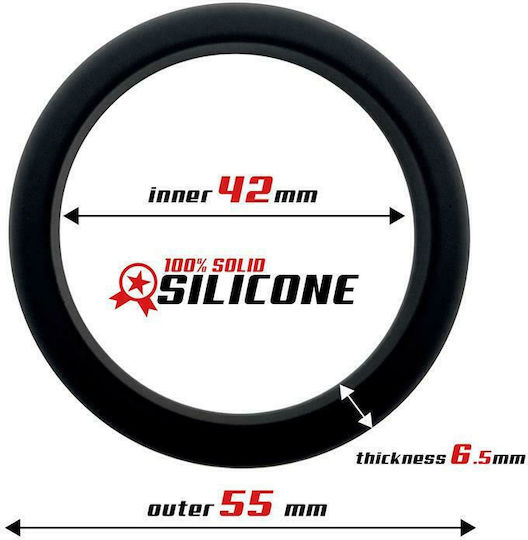IntoYou Solid Silicone Cock Ring 4.2cm Black