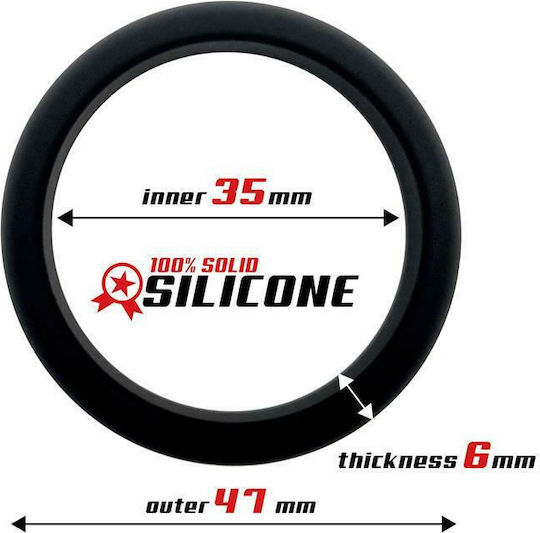 IntoYou Solid Silicone Cock Ring 3.5cm Black