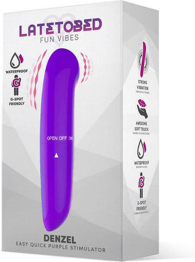 LateToBed Denzel Mini Κλειτοριδικός Δονητής 12.7cm Purple