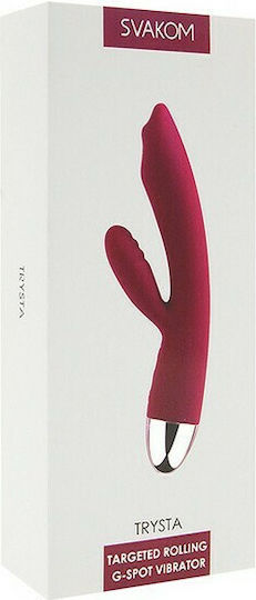 Svakom Trysta Vibrator Kaninchen 19cm Wine Red