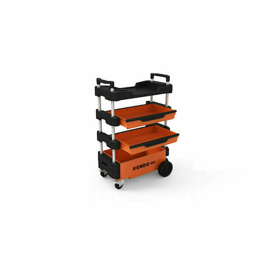 Kendo Wheeled Metallic Tool Carrier 4 Slot W70xD38xH53.5cm