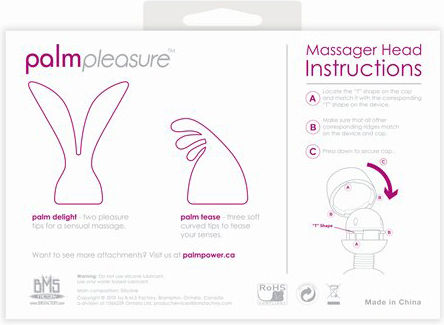 BMS Factory PalmPleasure Head Attachments Cap pentru Vibrator 6cm Roz