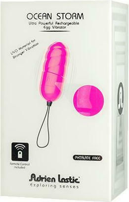 Adrien Lastic Ocean Storm Vibrator Egg cu Telecomandă 8cm Roz