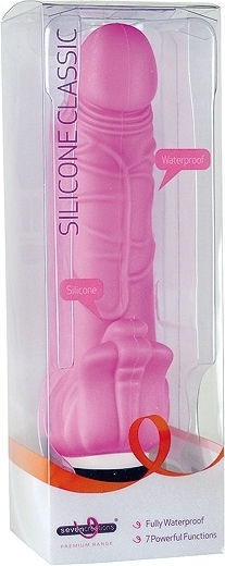Seven Creations Purrfect Silicone Classic with Clit Stim 7 Powerful Functions Realistisch Vibrator 19cm Pink