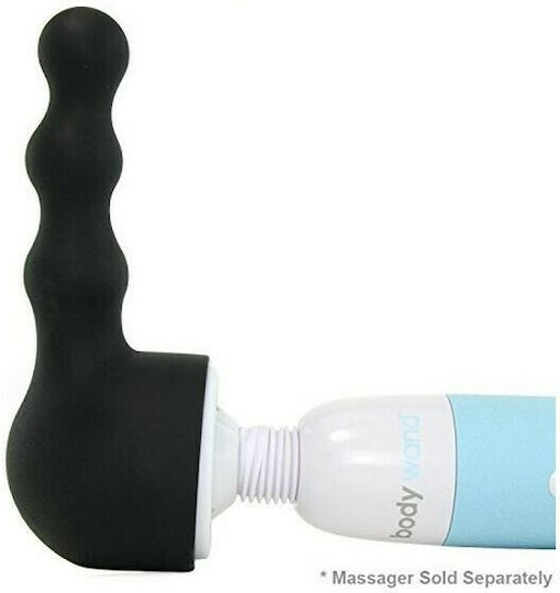 Bodywand Silicone Pleasure Beads Attachment Vibrator Head 8cm Black
