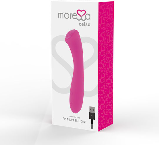 Amoressa Celso Premium Silicone Rechargeable Vibrator G-Spot 16cm Roz