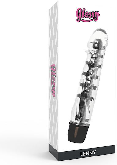 Glossy Lenny Vibrator Κλασικός Δονητής 14cm Black