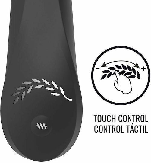 Black & Silver Kaultz Vibrator Kaninchen 20cm Black