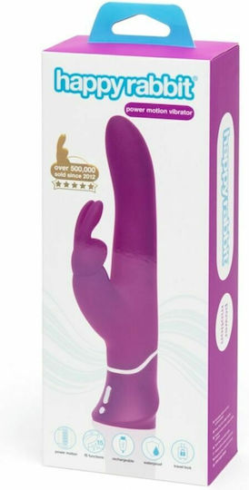 Happy Rabbit Power Motion Vibrator Δονητής Rabbit 24.2cm Purple