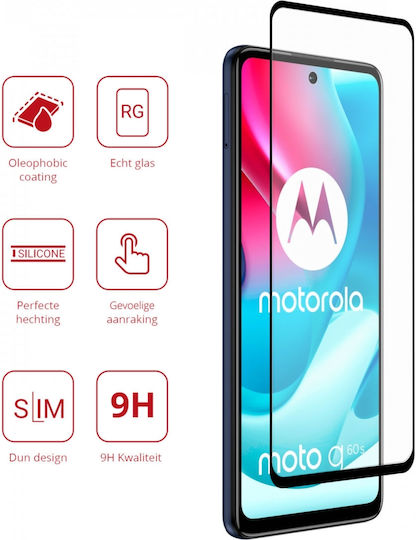 Rosso Full Face Tempered Glass Μαύρο (Motorola Moto G60 S)