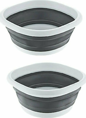 Viosarp Folding Square Silicone Cleaning Bucket 35x35cm Gray