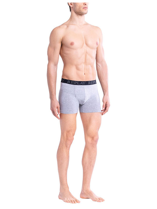 Ανδρικά Μποξεράκια Grey Melange / Black 2Pack
