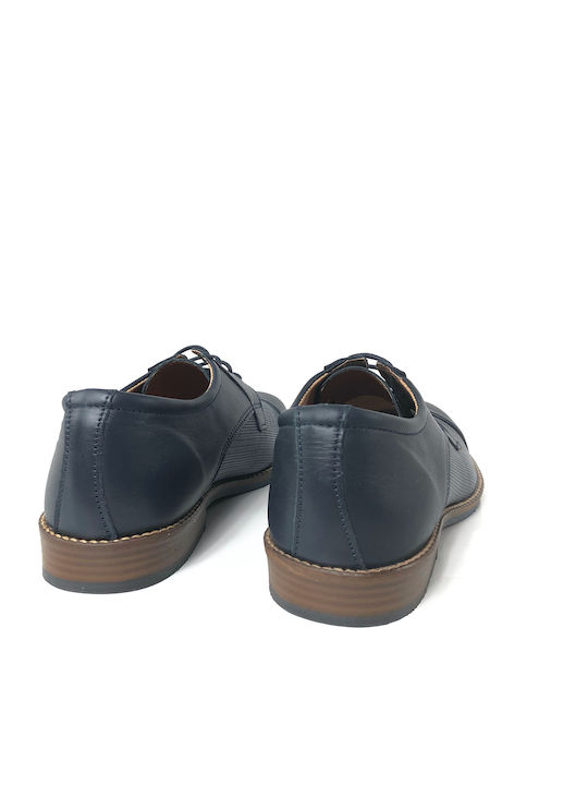 Tsalis Shoes Piele Pantofi casual pentru bărbați Albastru