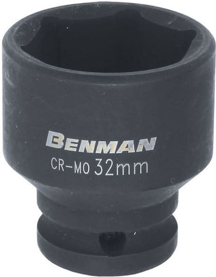 Benman Socket Pneumatic Hex with Square Drive 1/2" Diameter 26mm