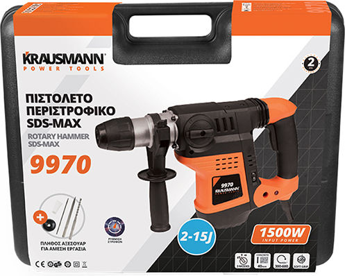 Krausmann Impact Demolition Hammer Electric 1500W with Chuck SDS Max 9970