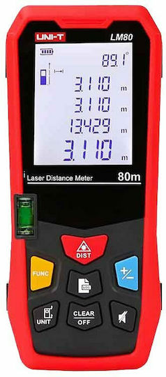 Uni-T Μέτρο Laser LM80 με Εύρος Μέτρησης 0.001m-80m