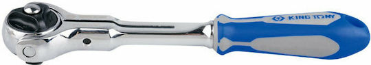 King Tony Chei cu clichet Reglabil 72 Dinti cu Patrat 3/8" Lungime 23.5cm.