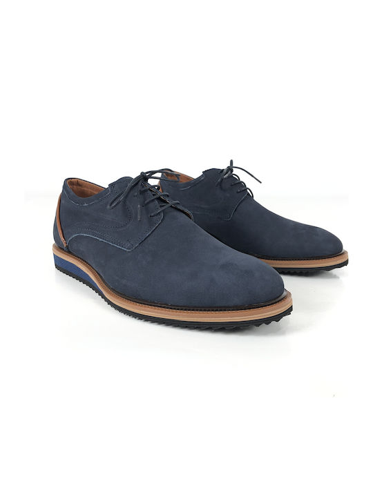 Tsalis Shoes Men's Leather Casual Shoes Blue