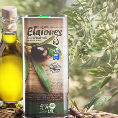 Cretan Mill Ulei de Măsline Extra Virgin Eleiți Excepțional Virgin Olive Oil 4lt în Recipient Metalic 1buc