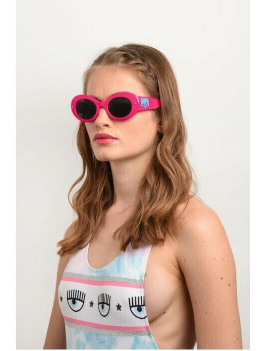 Chiara Ferragni Women's Sunglasses with Black Plastic Frame and Black Lens CF7004/S 807IR