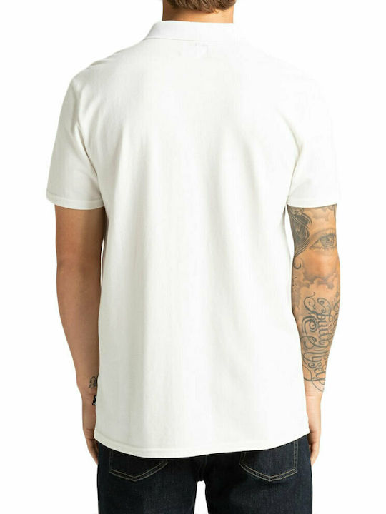 Billabong Men's Short Sleeve Blouse Polo Off White