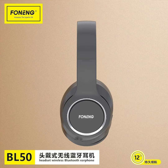 Foneng BL50 Fără fir Bluetooth Over Ear Căști cu 12 ore de Funcționare Negre