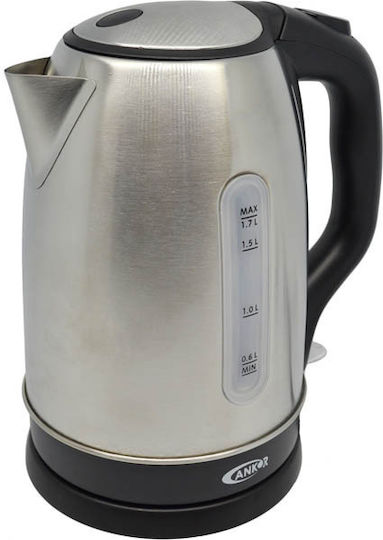 Ankor Βραστήρας 1.7lt 2200W Ασημί