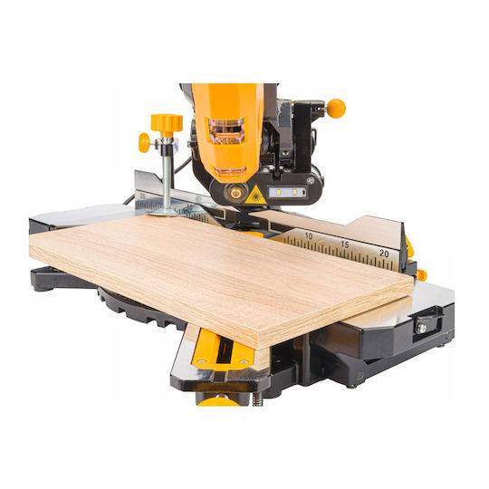 Powermat Miter Saw Electric with Power 2000W, Laser Guide & Cutting Speed 4700rpm with Laser