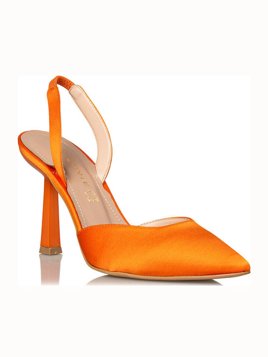 Pumps mit Stiletto-Absatz Orange