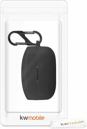 KWmobile Carabiner Silicone Case with Keychain Black for Sony WF-1000XM4