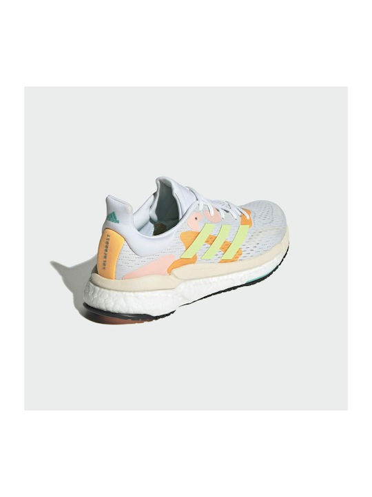 Solarboost 4 Damen Sportschuhe Laufen Cloud White / Pulse Lime / Light Flash Orange