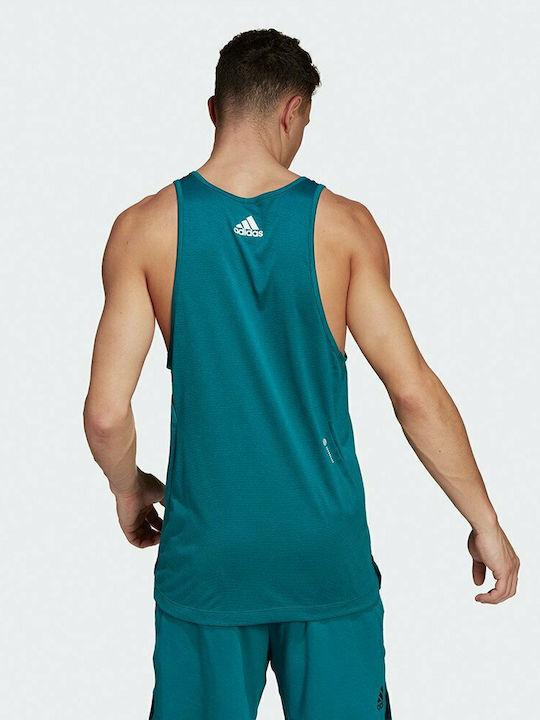 Adidas Men's Short Sleeve Blouse Petrol Blue