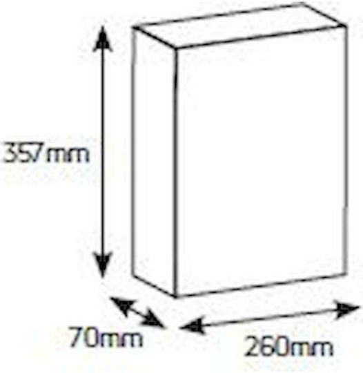 Geyer Walled 12-Elements Fuse Box with 2 Rows W260xH357xD70mm