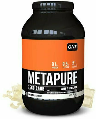 QNT Metapure Zero Carb Whey Isolate Proteină din Zer cu Aromă de Ciocolată albă 908gr