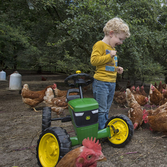 Kids Foot-to-Floor Ride On Tractor with Pedal Buzzy John Deere Green