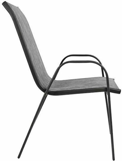 Outdoor Chair Metallic Leon Gray 55x72x91cm