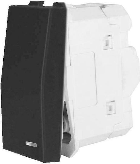 Geyer Recessed Wall Switch Single Without Frame Medium Black