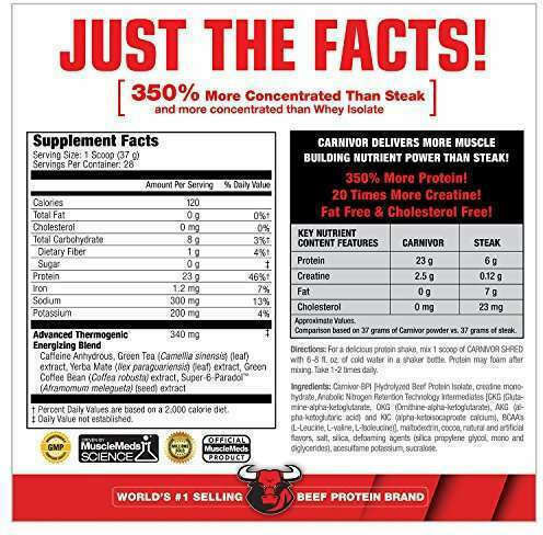 Muscle Meds Carnivor Shred Gluten & Lactose Free with Flavor Chocolate 1.036kg